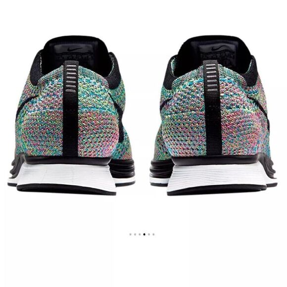 New Nike Flyknit Racer Rainbow Colorway Mens 6.5 US Womens 8 US 39 EUR 2015 - Picture 7 of 8